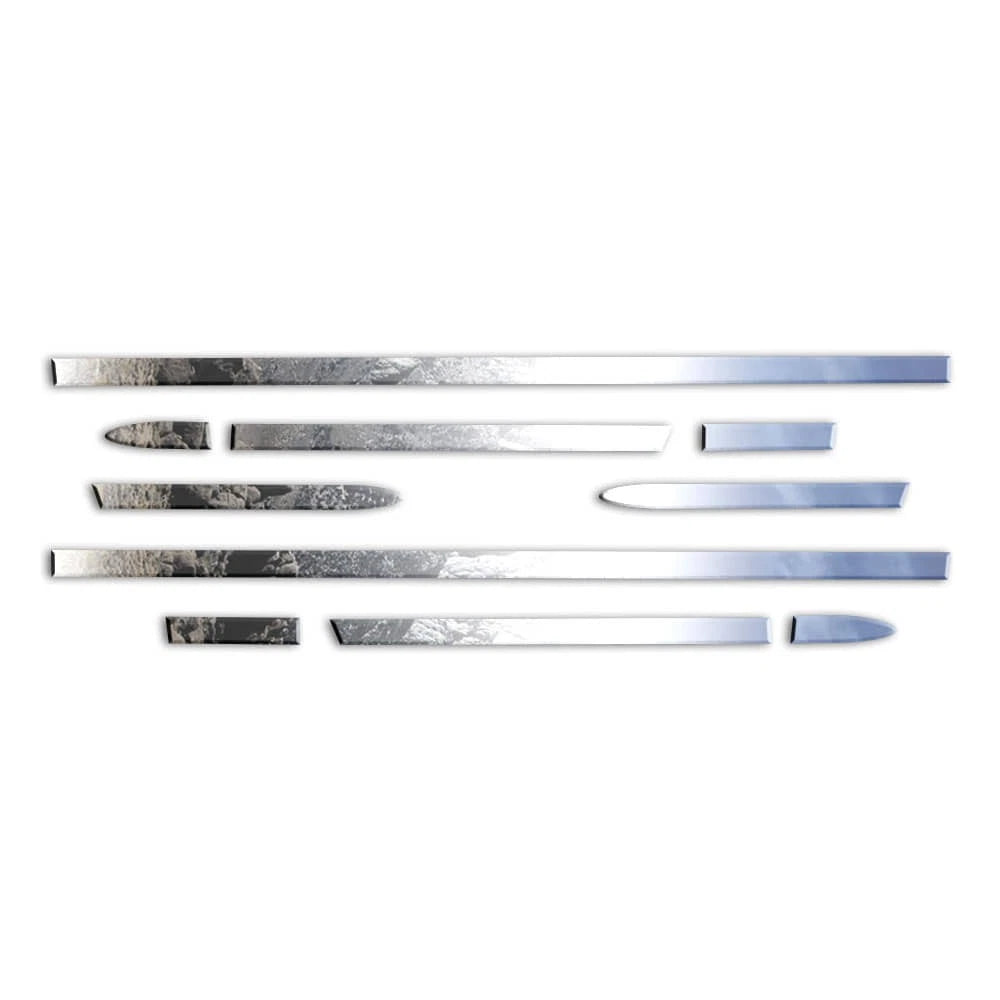10pc 1 1/2" Side Molding for 2009-14 Ford F-150 Regular Cab 6.5' Bed w/o Flares