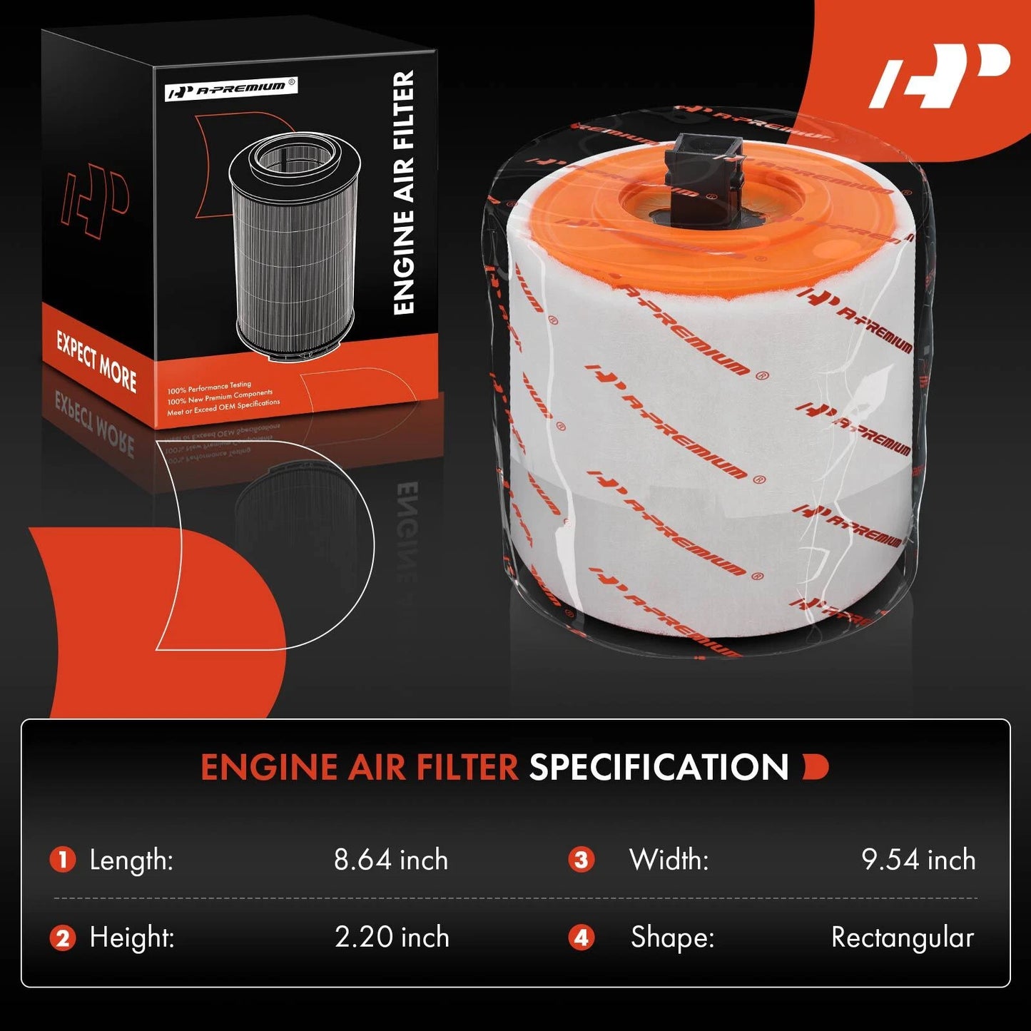 2X Engine Air Filter for Chevrolet Cruze Cadillac ATS (2016–2019)