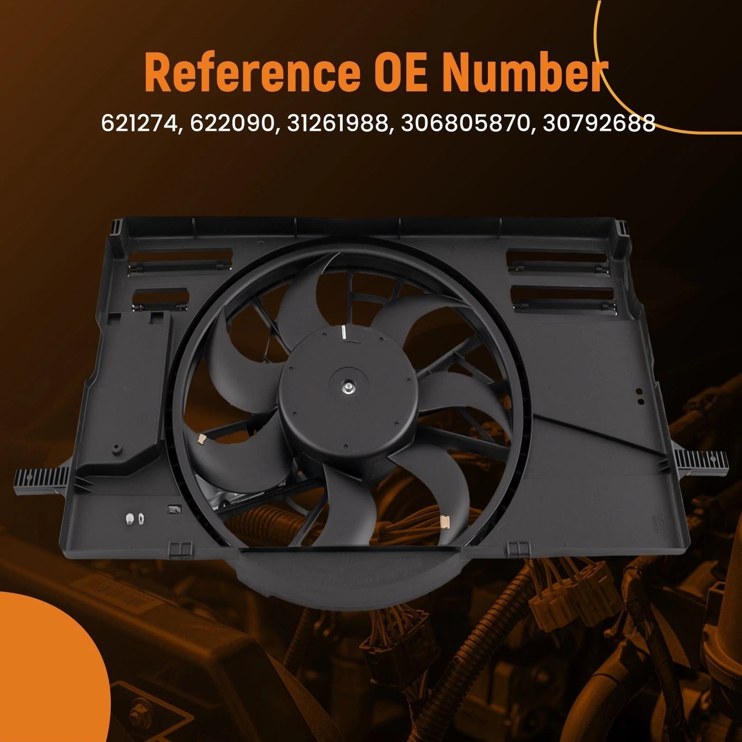 Cooling Fan Assembly for Volvo S40 V50 C30 C70 (2004–2010)