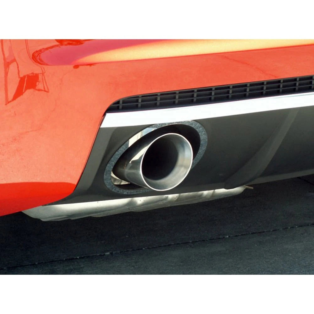 Exhaust Trim Rings Polished Stainless Chopped Oval Style for Chevy Camaro (2010–2013)