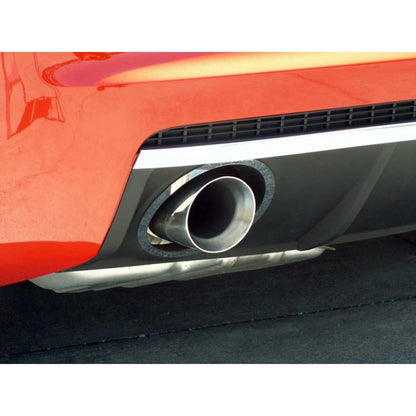 Exhaust Trim Rings Polished Stainless Chopped Oval Style for Chevy Camaro (2010–2013)