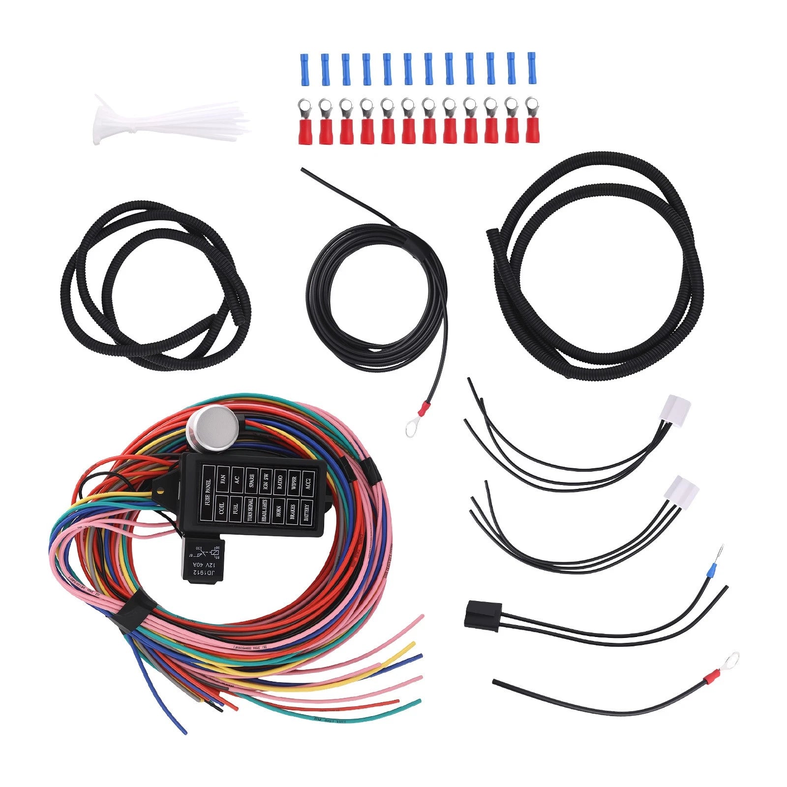 14 Circuit Wiring Harness Kit for Street Rod for 12V (Universal, 1965–1969)