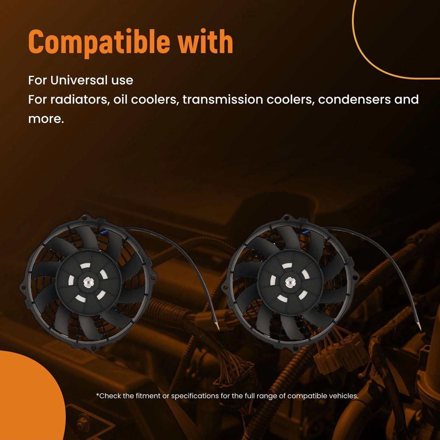 7" Electric Cooling Fan for Universal Radiator Oil Cooler (2018–2024)