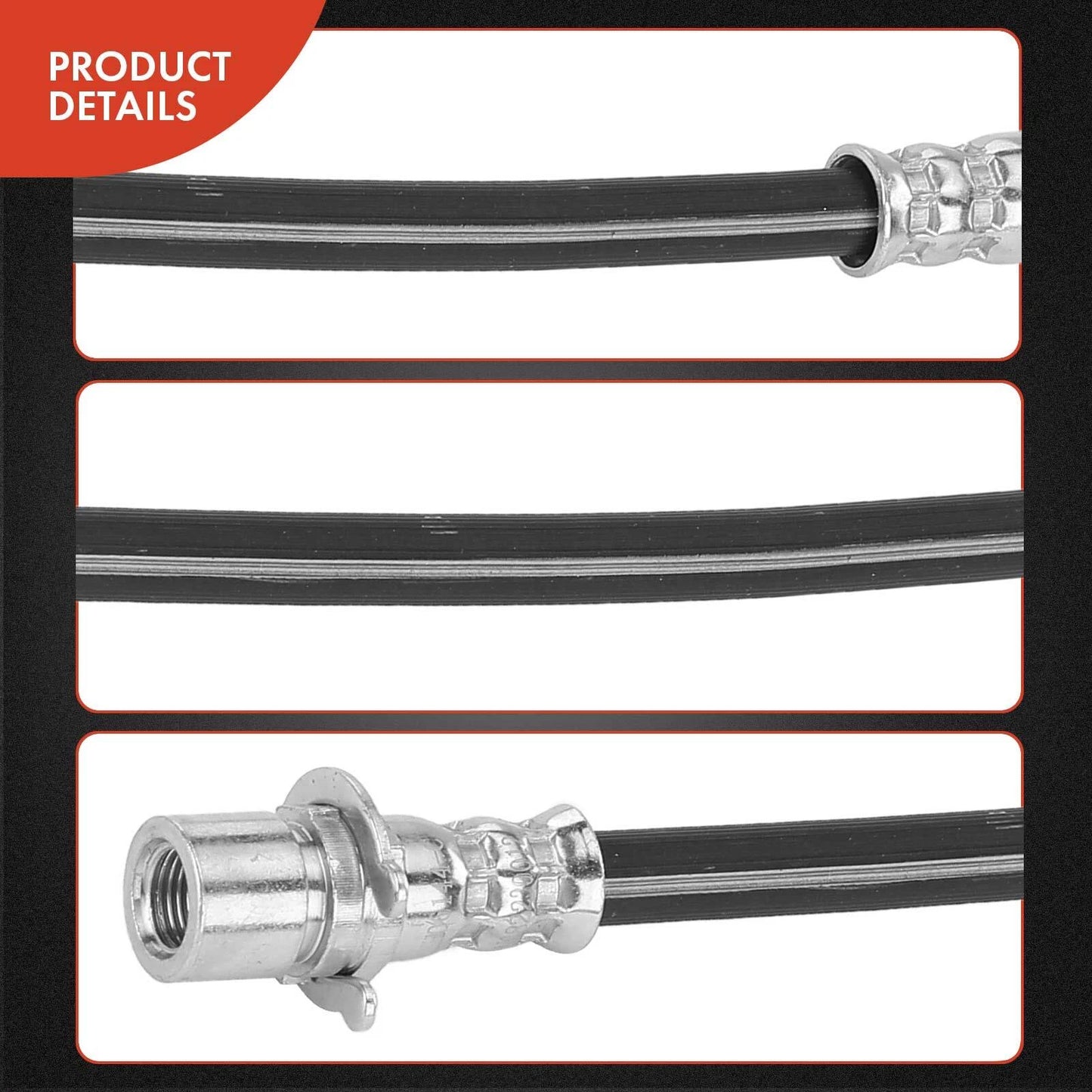 2X Rear Outer Brake Hydraulic Hose for Chevy Cobalt (2008–2010)