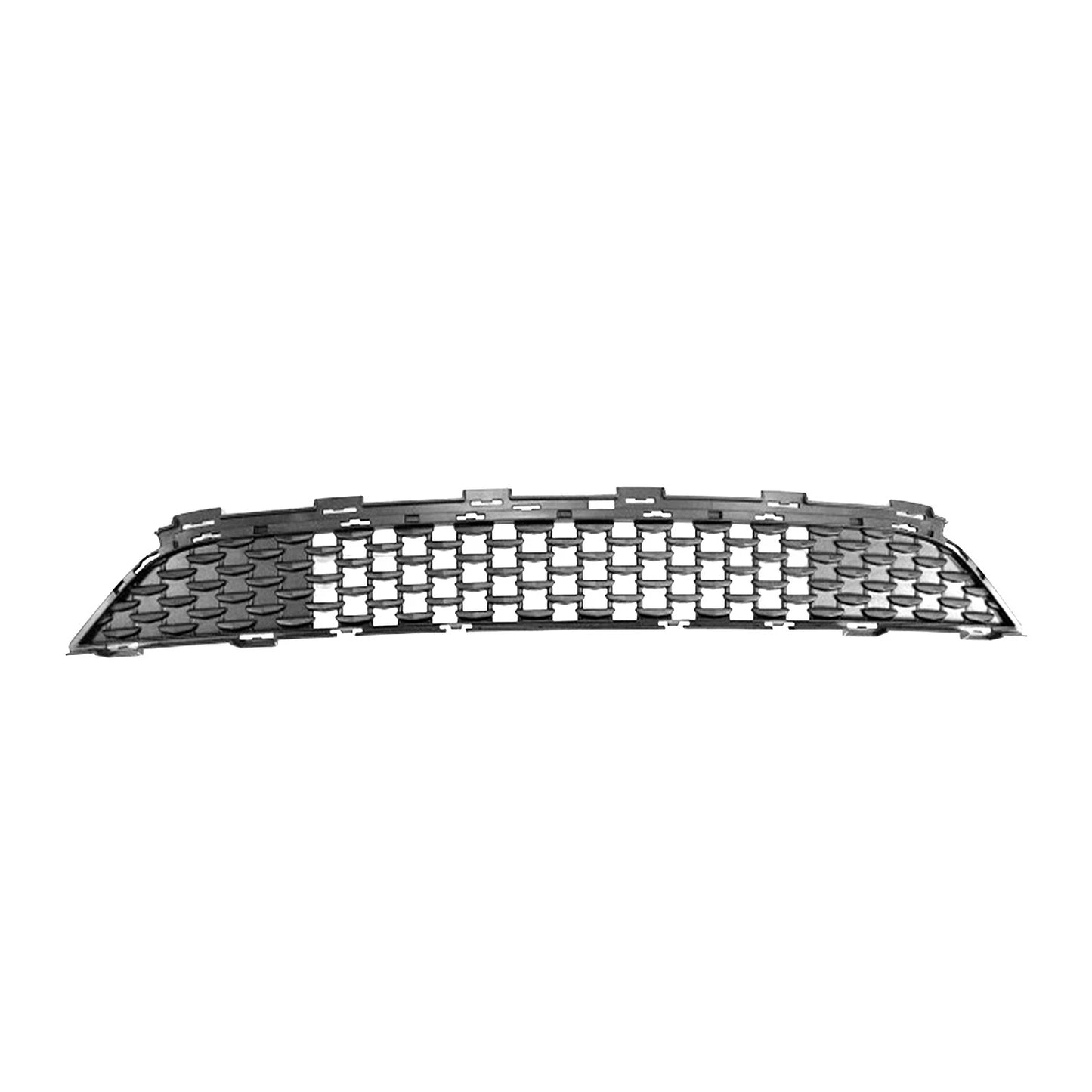 Replacement Black Plastic Front Bumper Cover Grille w/o Park Assist Sensor Holes