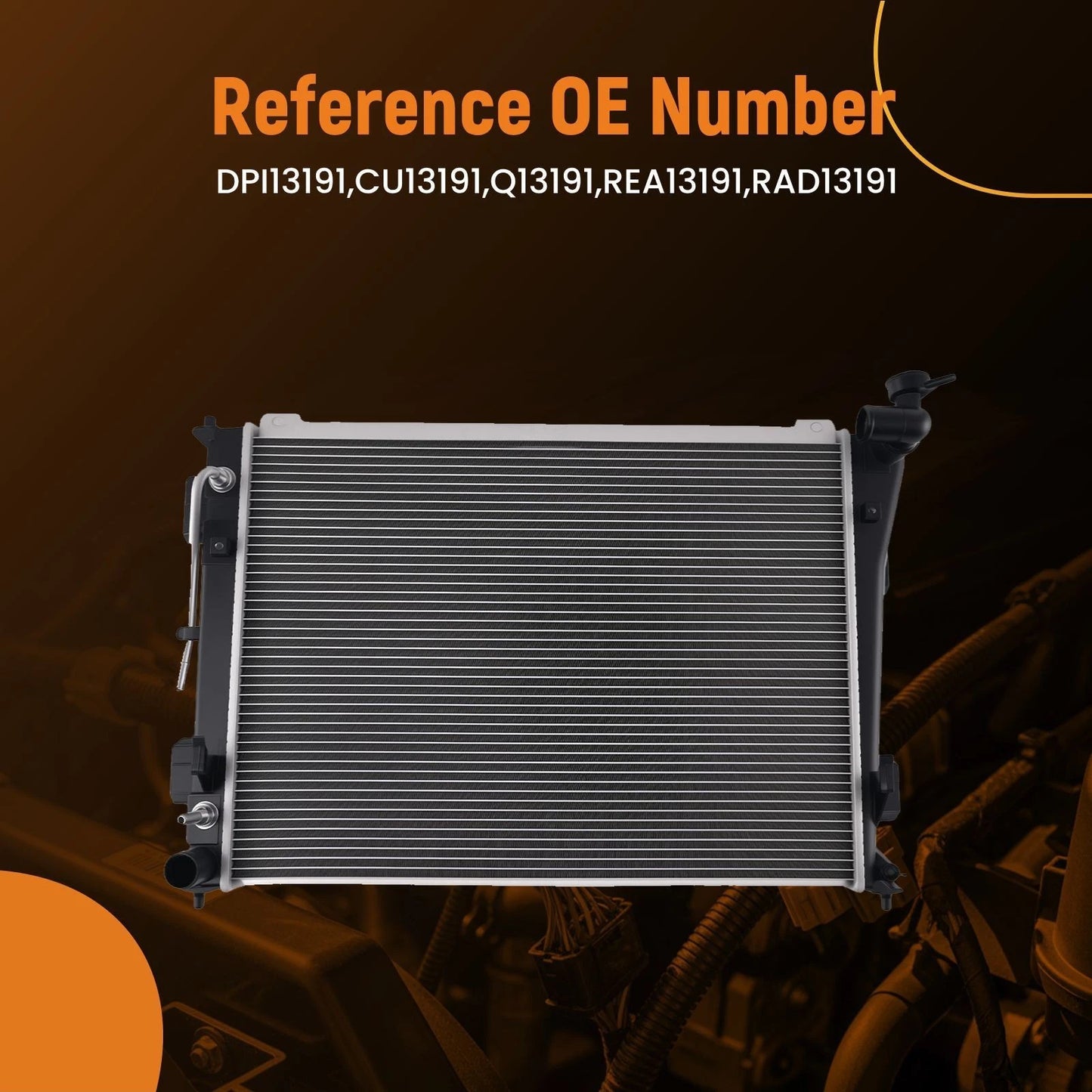 Aluminum Radiator Assembly for Hyundai Azera and Kia Cadenza (2012–2017)