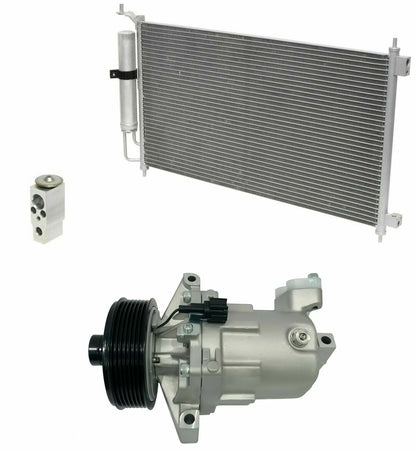 A/C Compressor Kit With Condenser for Nissan Versa 1.8L (2011–2019)