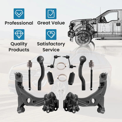 Front Lower Control Arms and Sway Bar Links for Ford Edge MKX (2007–2013)