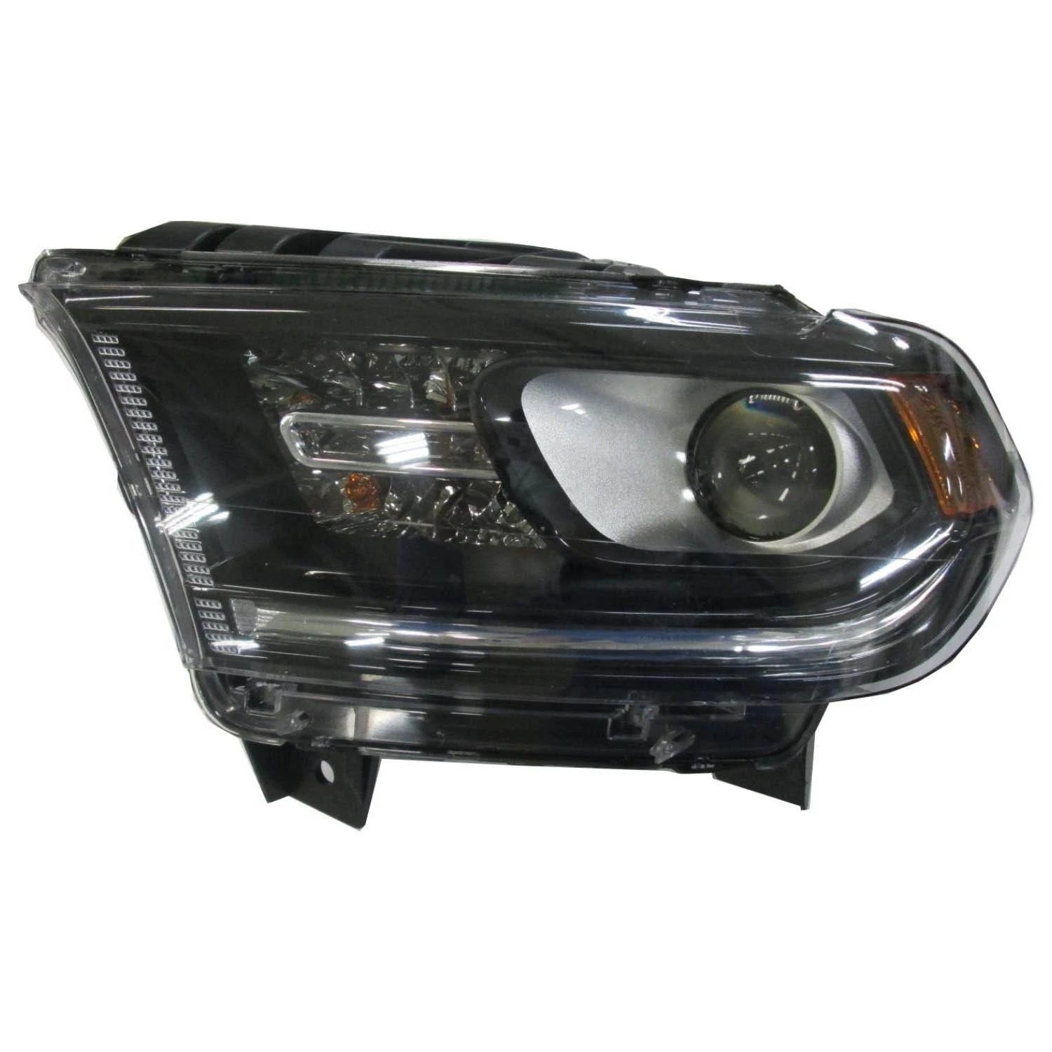 Replacement Black Driver Halogen Headlight Assembly w/Black Bezel