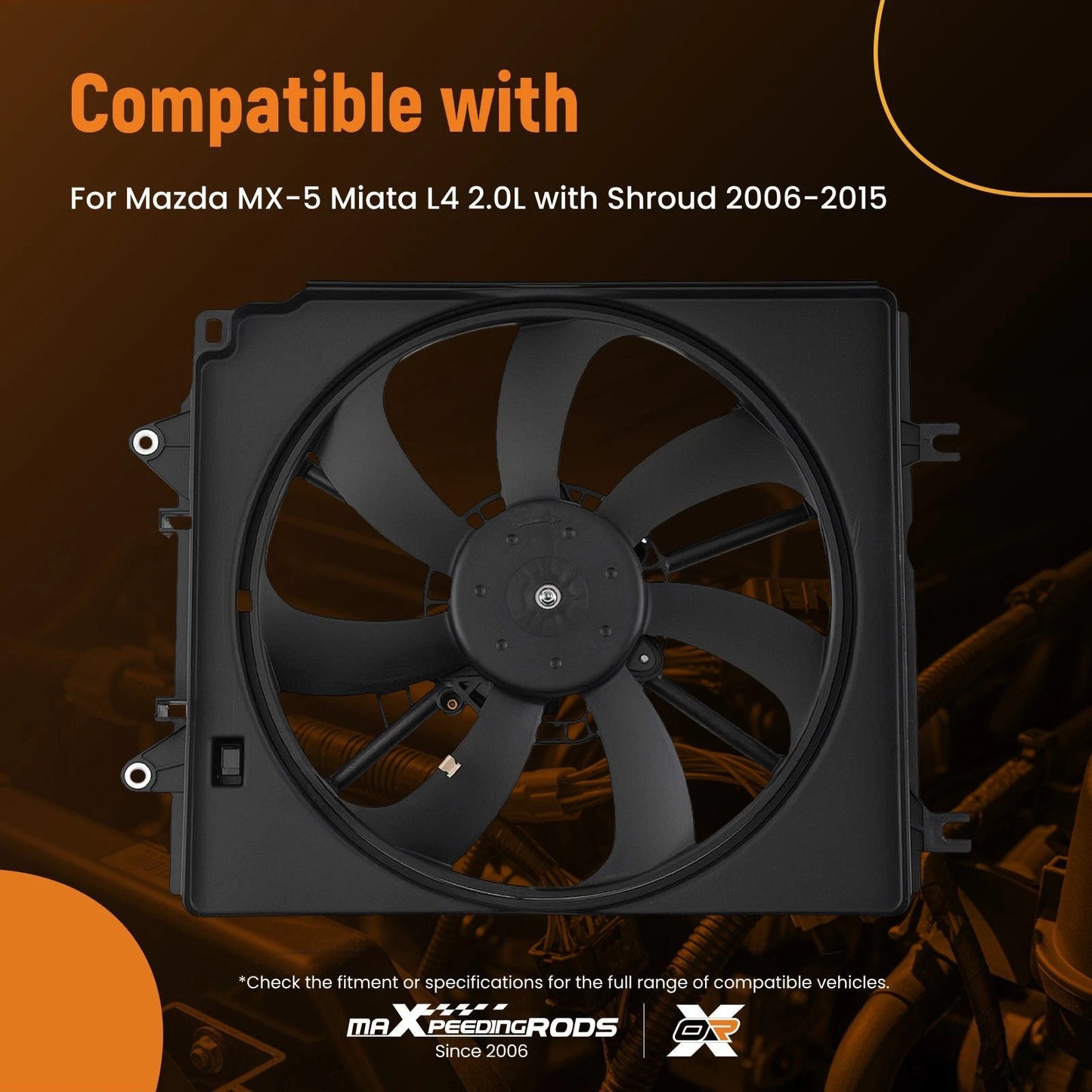 Electric Radiator Cooling Fan for Mazda MX-5 Miata (2006–2015)
