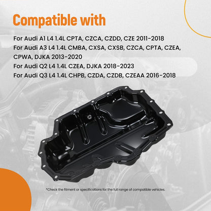 Engine Oil Pan for Volkswagen Jetta Golf Tiguan Taos 1.4L (04E103600A) 2019–2022