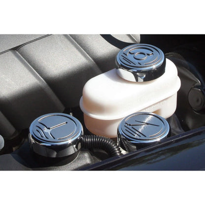 Chrome Aluminum Cap Covers with Brushed Accent for 2005–2013 Chevy Corvette