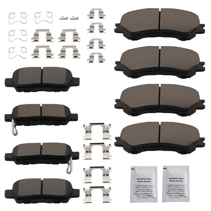 Front and Rear Ceramic Brake Pads for Nissan Qashqai and Rogue Sport (2017-2020)