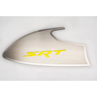 Door Badge Set with Yellow Carbon Fiber SRT Inlay for 2015–2017 Dodge Challenger
