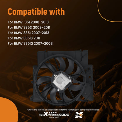 Cooling Fan 3 Pin for BMW 335is 2011–2011 135i 2008–2013