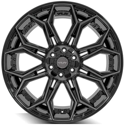 22 Inch Gloss Black Wheel Replacement with Brushed Face for Toyota Sequoia (2001–2007)