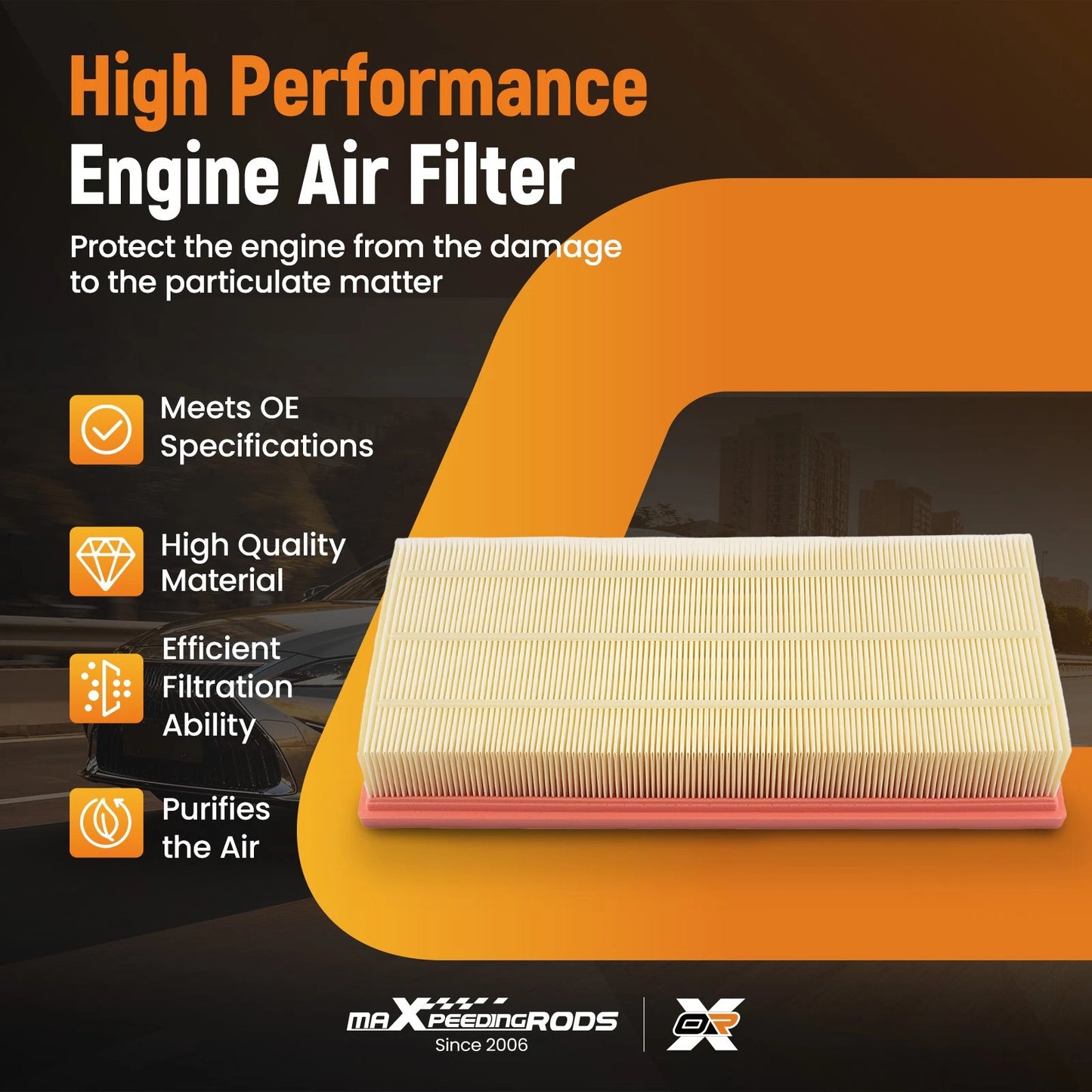 Air Filter for Land Rover Range Rover Sport 5.0L (2014–2021) 2Pcs