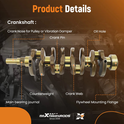 Crankshaft for Toyota Corolla AE86 MR2 (1983–1991) 4AFE 1.6L L4 Gas