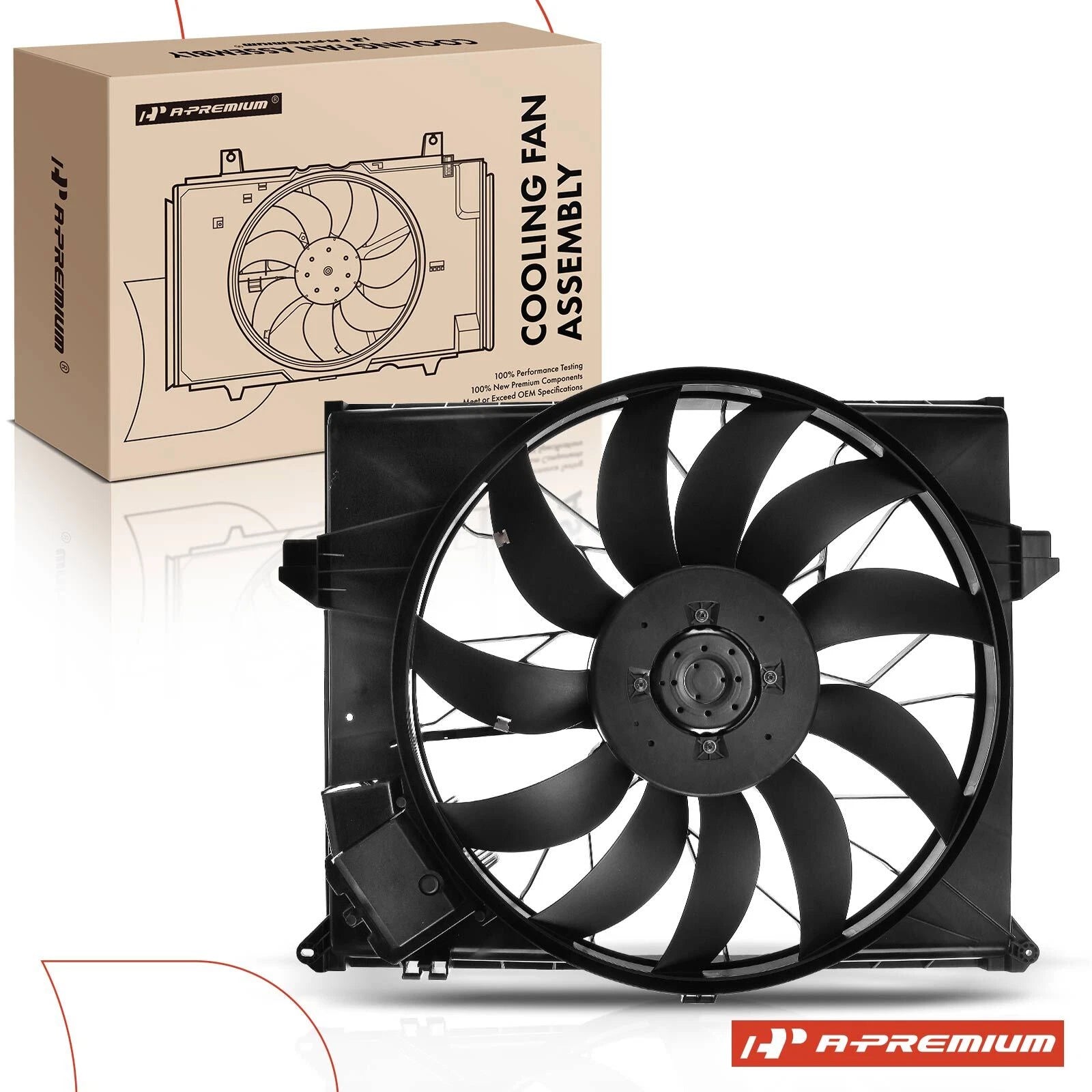 Cooling Fan Assembly with Shroud for Mercedes-Benz ML350 ML550 (2010–2011)