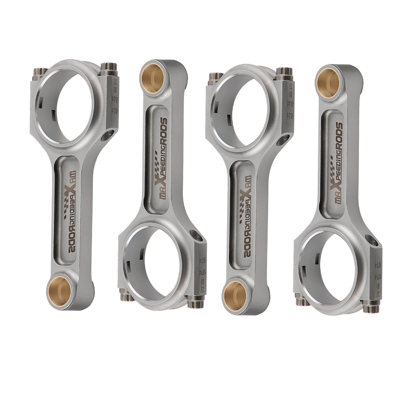 4x I-Beam Connecting Rods for Honda Civic CRX D16 ZC 5.394" (1992–2001)