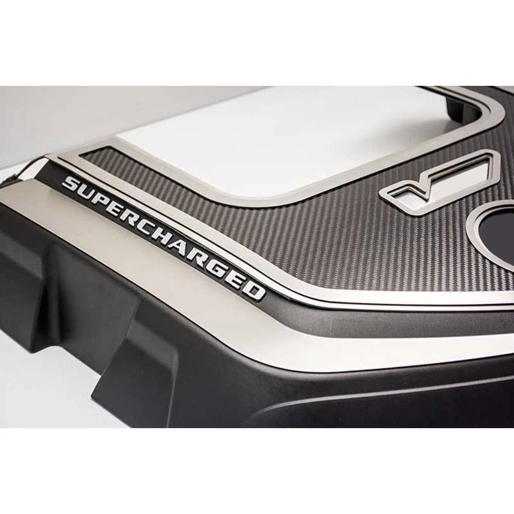 Engine Shroud Trim Kit with Red LED and Carbon Fiber Inlay for CTS-V (2006–2015)