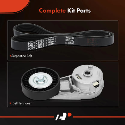 2X Serpentine Belt Drive Component Kit for Chevy Malibu (2005–2012)