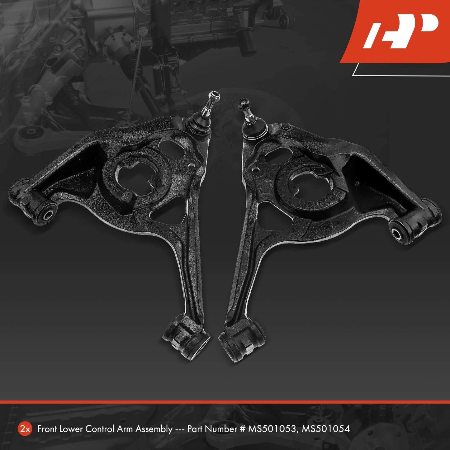 2X Control Arm and Ball Joint Front Lower for Chevy Express GMC Savana (2003–2023)