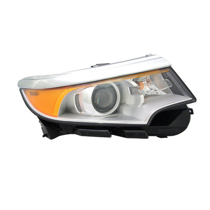 Replacement Gray/Silver Painted Passenger Halogen Head Light Assembly w/o Logo