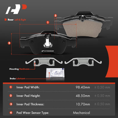 8x Ceramic Brake Pads for Mercedes-Benz E550 CLS550 (2012–2015)