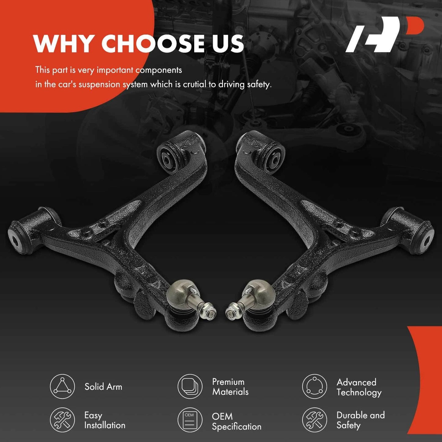 2X Front Lower Control Arm & Ball Joint Assembly for Mercedes-Benz S430 (2000–2006)