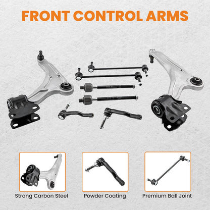 8x Front Lower Control Arms with Ball Joint Sway Bar for Ford Fusion (2013–2017)