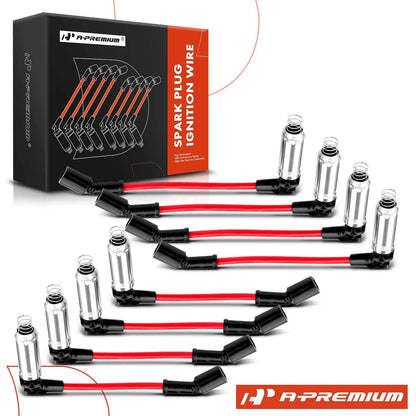 8x Spark Plug Wire Set for Chevy Silverado 1500 (1999–2017) GMC Sierra 1500