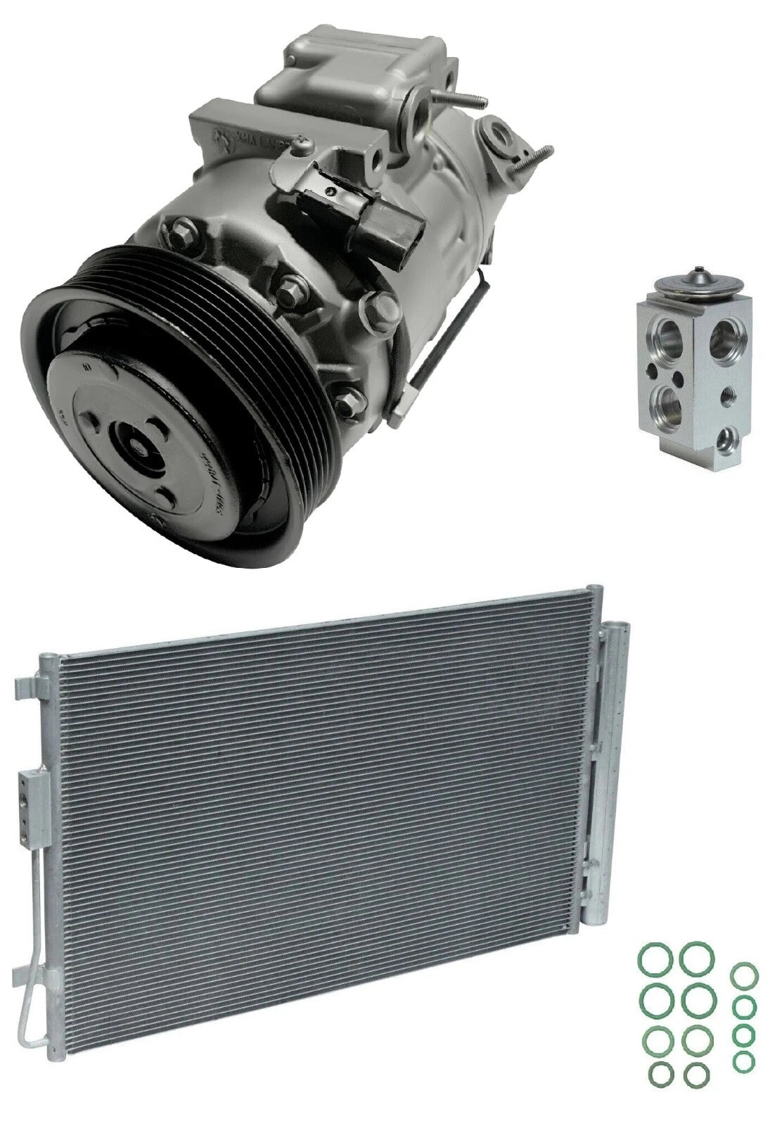 AC Compressor Kit With Condenser for Hyundai Santa Fe Sport 2.4L (2014–2016)