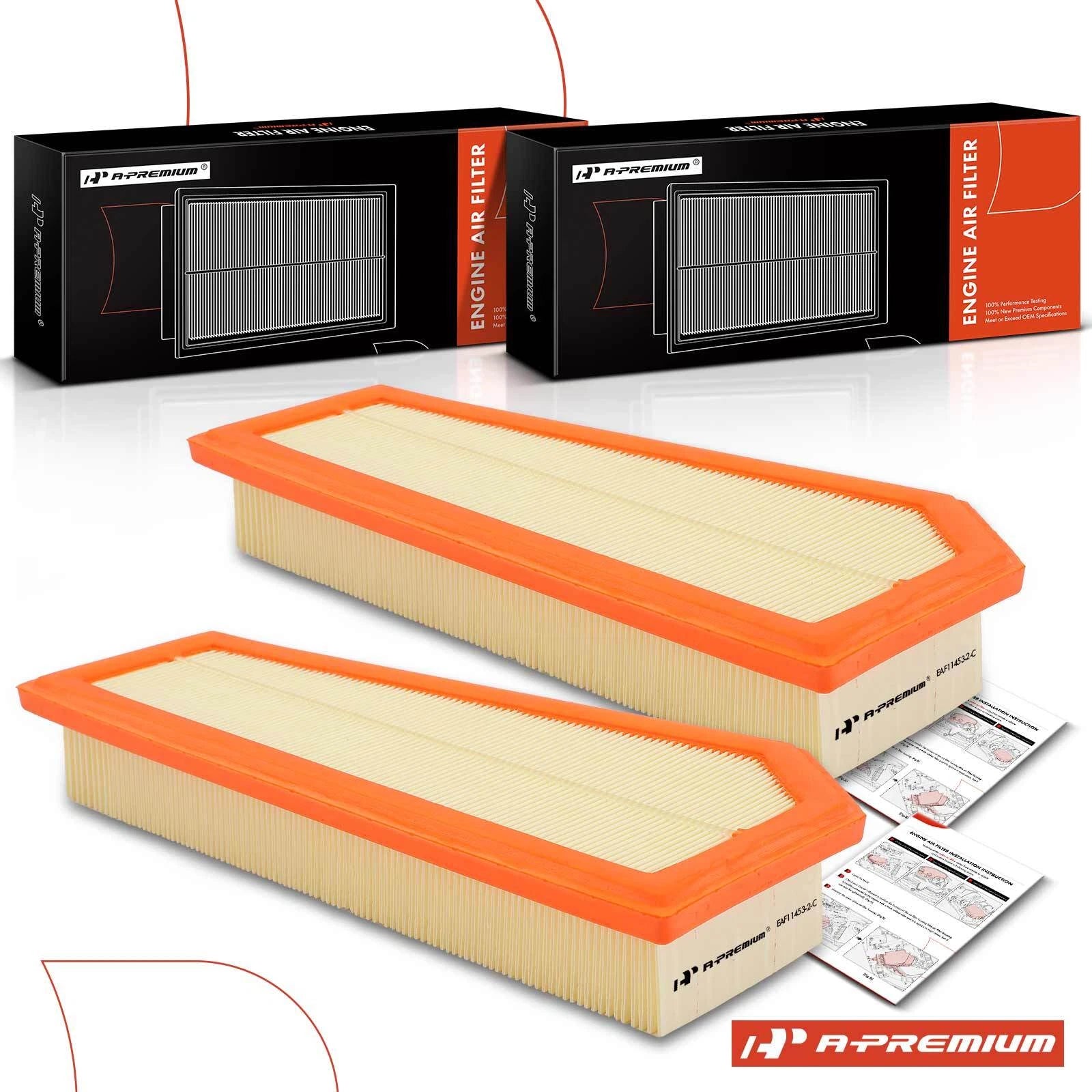 2X Engine Air Filter for Mercedes-Benz C250 SLK250 (2012–2015)
