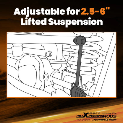 Front Extended Sway Bar End Links for Jeep Wrangler (2007–2018)
