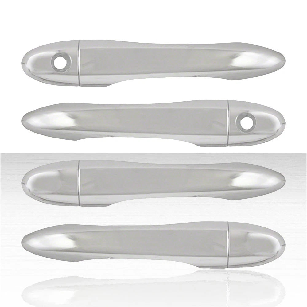 Set of 4 Door Handle Covers for 2015-2017 Chrysler 200 - Chrome w/o Smart Key