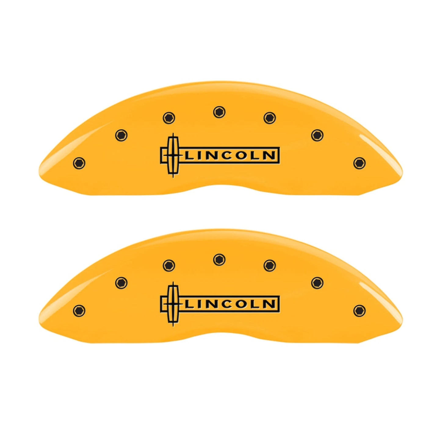 Brake Caliper Covers Front Yellow Replacement for Lincoln MKX (2016–2018)