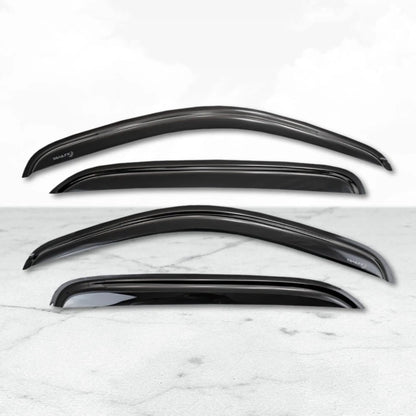 Set of 4 Tape-On Low Profile Rainguard Deflectors for 19-23 Ford Ranger Crew Cab