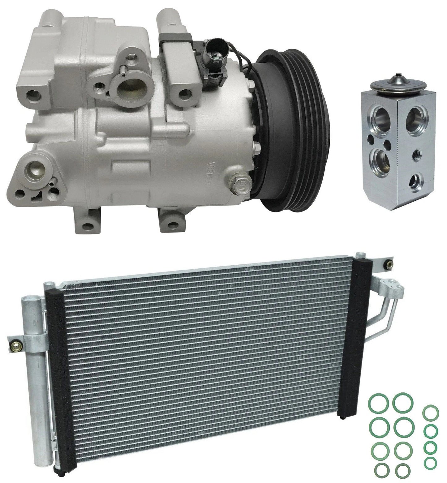 AC Compressor Kit With Condenser for Hyundai Accent 1.6L (2009–2011)