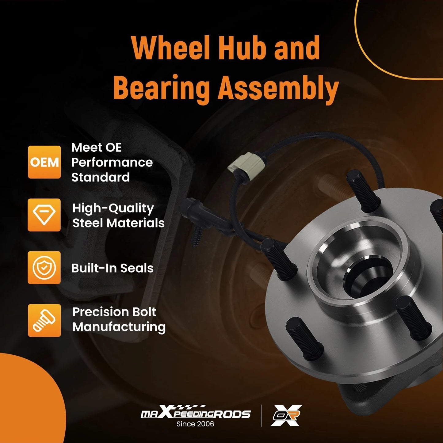 Front Wheel Hub & Bearing Set for Chevrolet Blazer GMC Jimmy (1998–2004)