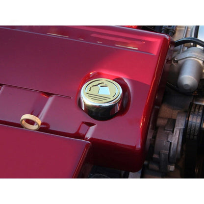 Chrome Wheel Center Cap Covers with Gold Stainless Accent for Chevy Corvette (1997–2013)