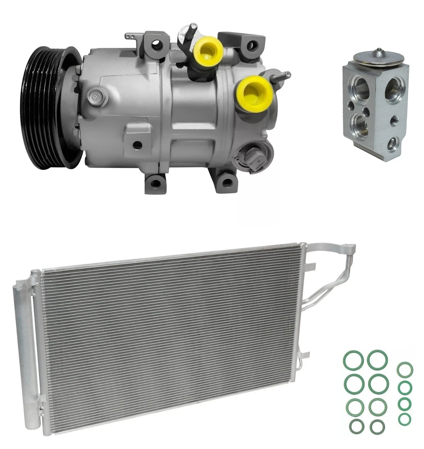 AC Compressor Kit with Condenser Replacement for Kia Optima 2.4L (2011–2015)