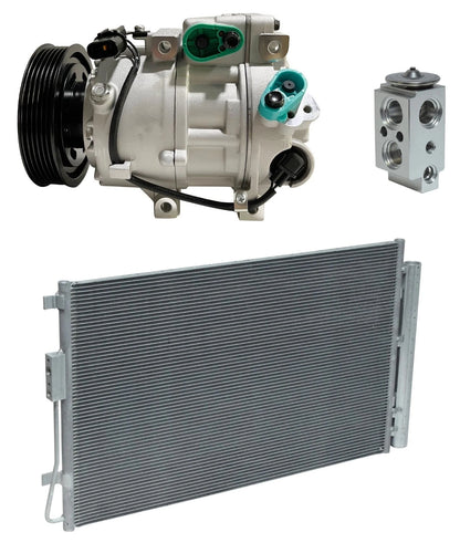 AC Compressor Kit With Condenser for Hyundai Santa Fe Sport 2016–2018
