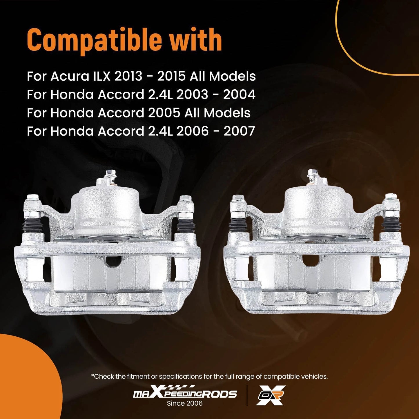 Front Brake Calipers Left and Right for Acura ILX (2013–2015)