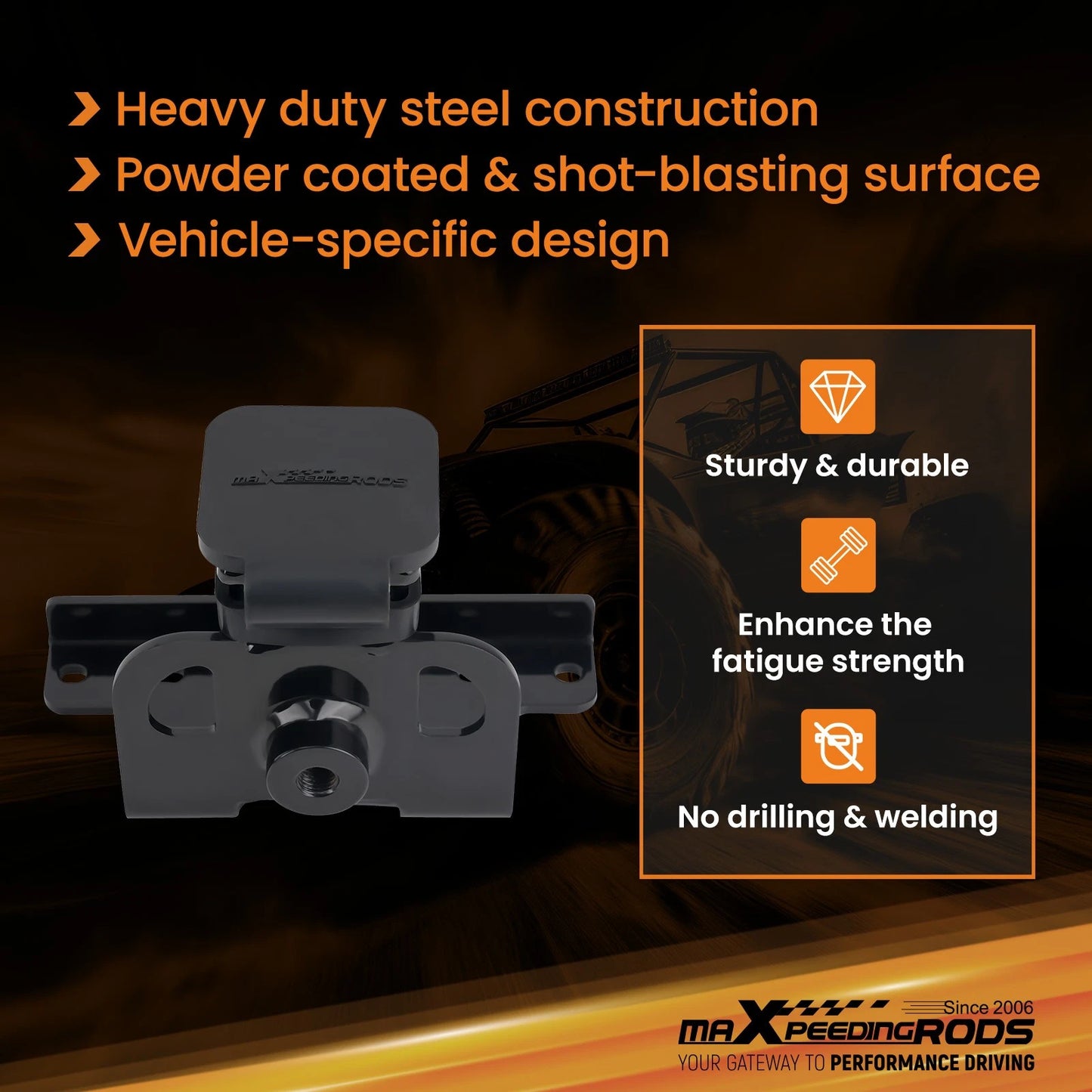 2" Rear Trailer Hitch for Yamaha Grizzly 550 700 4x4 (2007–2019)