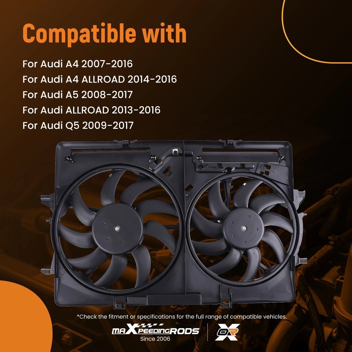 Electric Radiator Cooling Fan for Audi A4/A5/Allroad/Q5/S4/S5 (2008–2017)