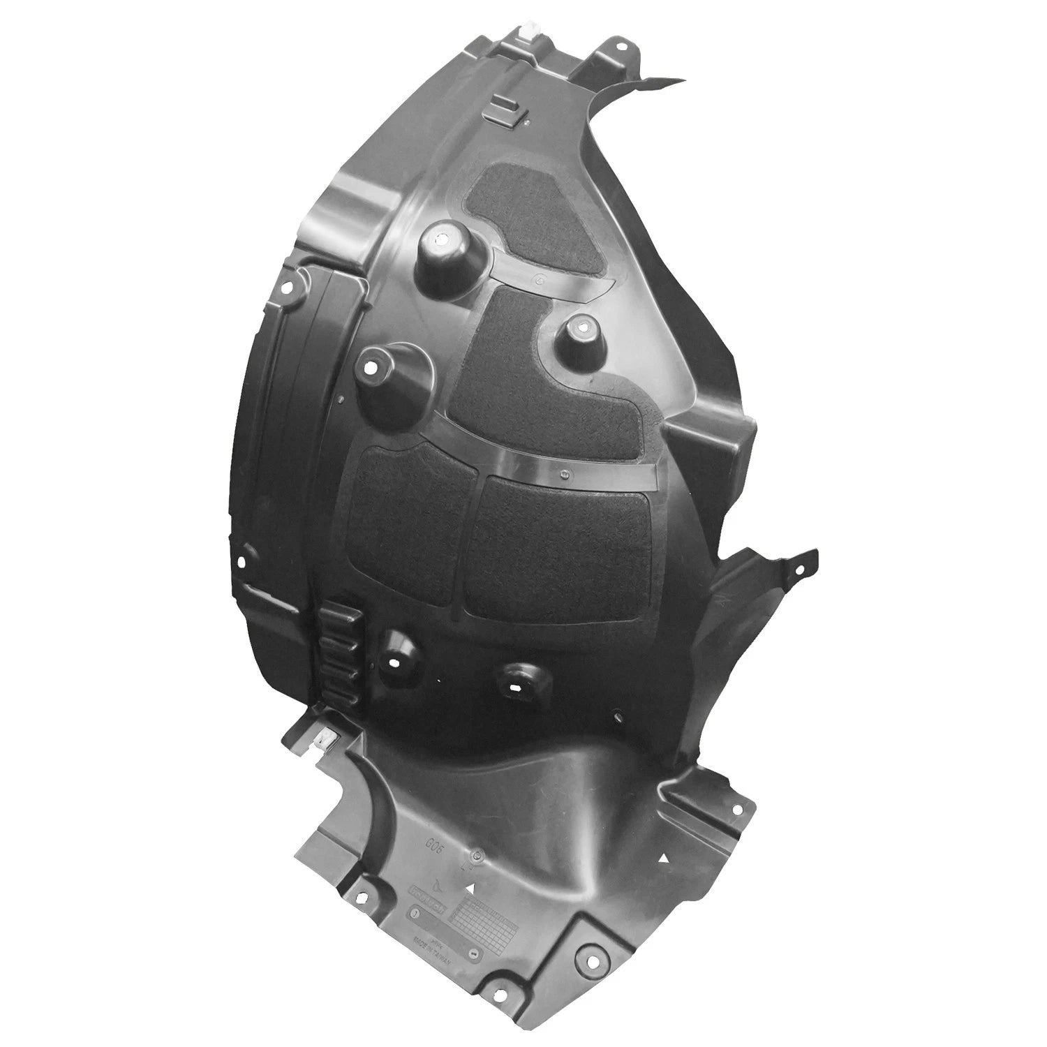 Replacement Polypropylene/PET Plastic Front Driver Side Rearward Fender Liner
