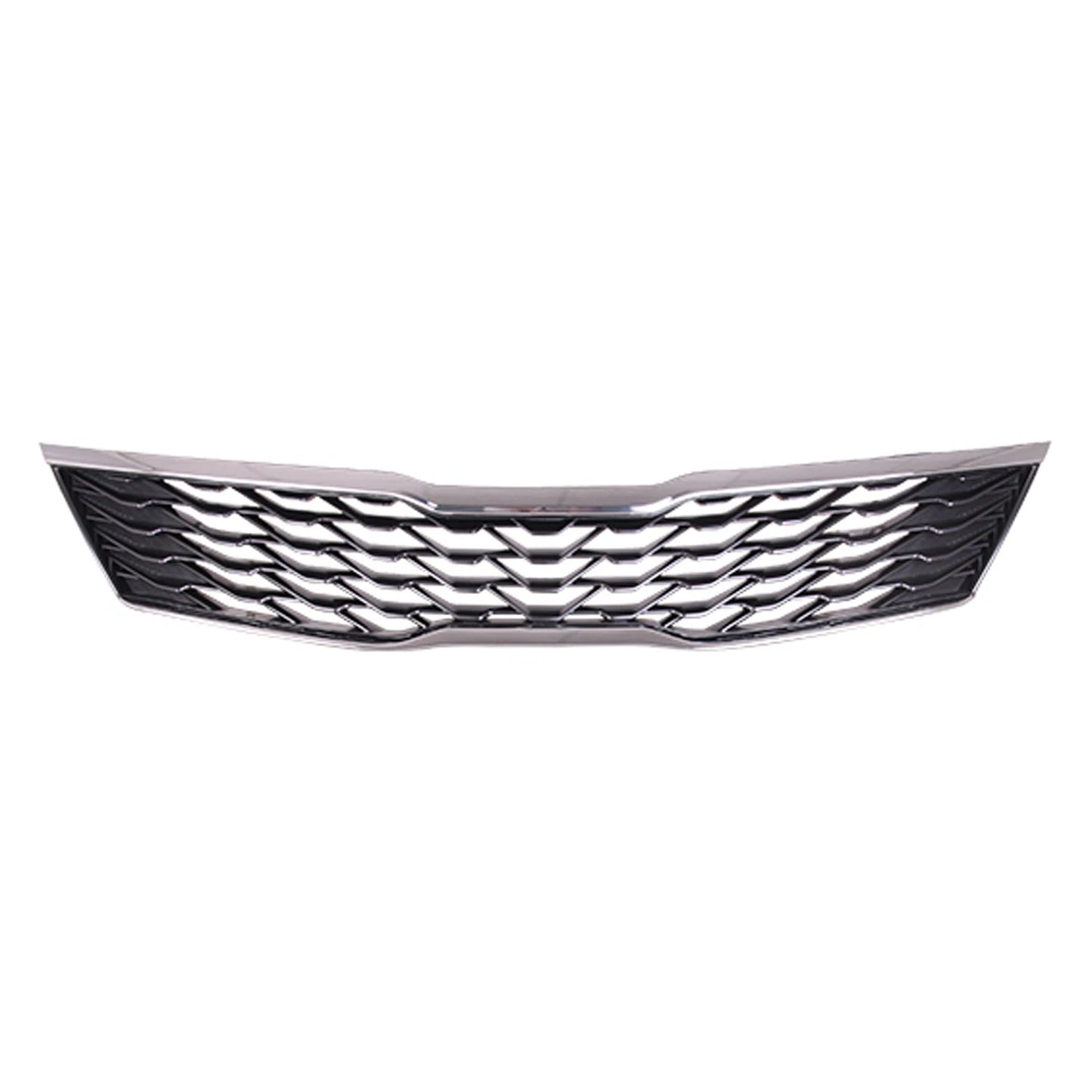 Replacement Gray/Silver Chrome/Painted ABS Plastic Front Grille