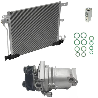 A/C Compressor Kit with Condenser for Nissan Versa 1.6L (2012–2015)