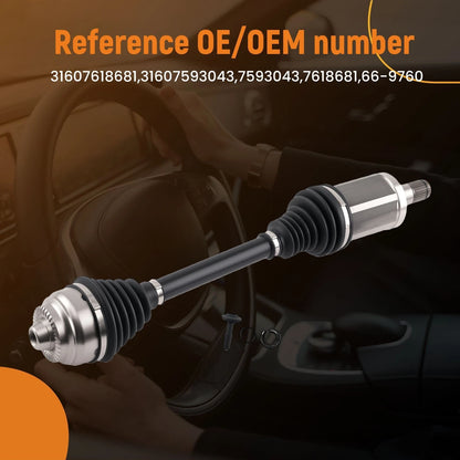 Front Left CV Axle Shaft Assembly for BMW F10 528i xDrive F12/F13 640i xDrive (2011–2018)